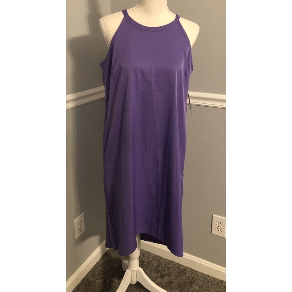 New New York & Company Dress‎ Women's Size M purple Halter summer hi-low